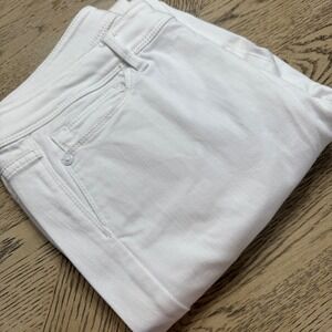 J Jill DENIM Authentic Fit Slim Ankle White Jeans Women Size 8